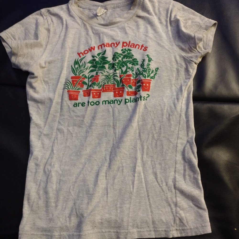 Plants Gardening Graphic Crew Neck Short Sleeve Tee Shirt Size S